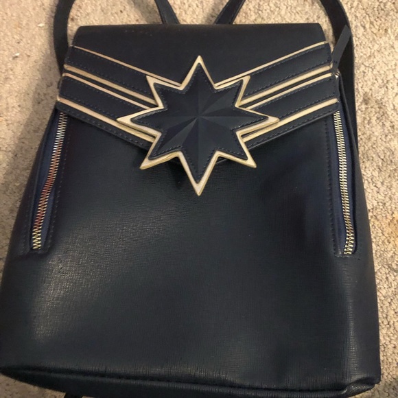 Leather Captain Marvel Backpack - Picture 3 of 4